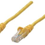 Intellinet Network Cable, Cat5e, UTP - RJ45 Male / RJ45 Male, 0.25 m (0.8 ft.), Yellow