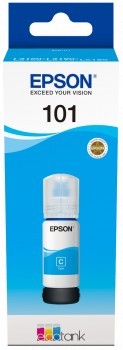 The Epson T03V24A is a 70 ml cyan ink bottle