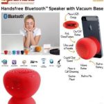 Promate Globo -2 ,Portable Bluetooth® 3.0 Speaker with suction stand Colour:Red
